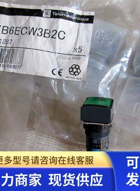 XB6ECW3B2C 正品 正方形绿色瞬动复位 带灯按钮 XB6EWC