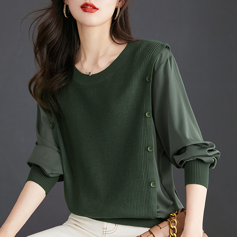 百搭圆领宽松版型上衣薄款新款