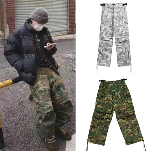 高品质FAR ARCHIVE多口袋美式迷彩cargo工装裤战术机能伞兵裤男潮