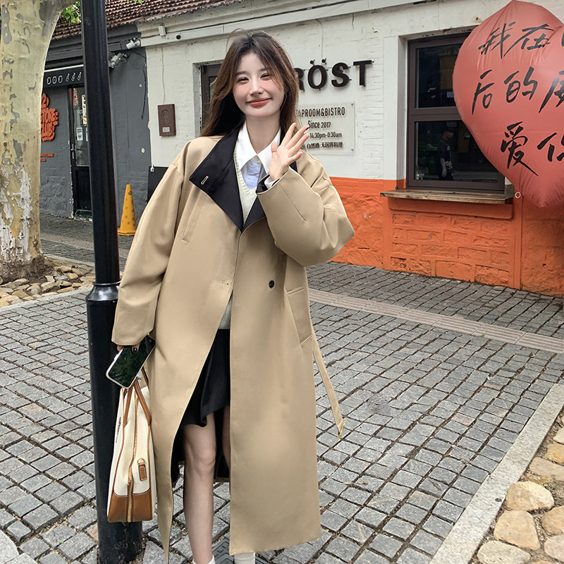 【现货】新款图撞色长款风衣外套301A-8983-P165-K238,女装风衣,2C301