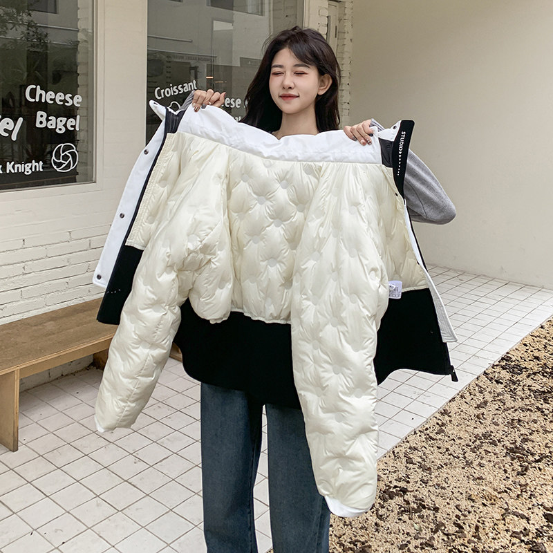 现货假两件冲锋衣羽绒服90白鸭绒301A-8561-P325-K488,女装羽绒服,2C301