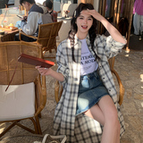 现货2024图新款多种穿搭超长款衬衫夏季防晒8588-P105-K158，女装衬衫，2C301