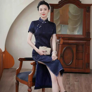 二小姐旗袍｜高贵真丝旗袍裙2024新款轻奢小众高端桑蚕丝民