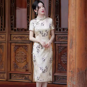 二小姐旗袍｜高端真丝旗袍夏女2024新款改良新中式桑蚕丝