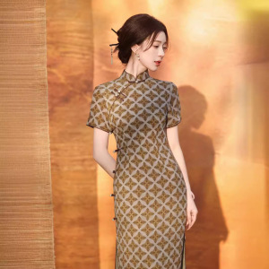 二小姐旗袍｜高级长款旗袍国风女新款春夏日常改良新中式