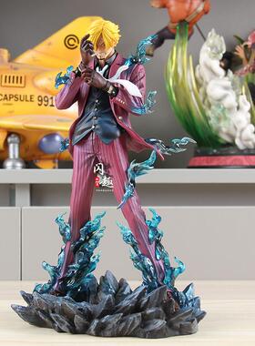 海贼大王动漫周边CK天绘山治手办扯袖二次元航海模型潮玩礼物