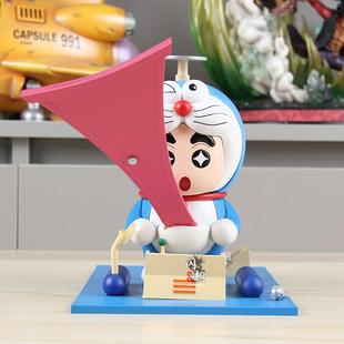 蜡笔小新系列 机器猫小新 哆啦A梦 时光机随意门手办模型摆件动漫