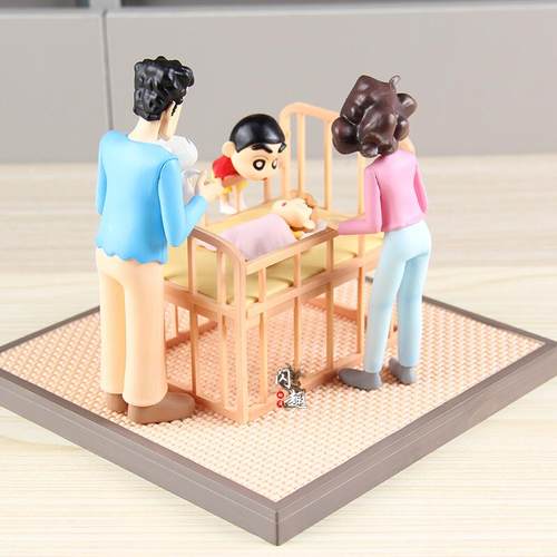 LiMi蜡笔小新全家福 小葵的诞生 手办摆件礼物动漫玩具模型