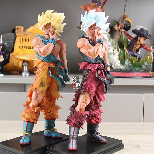 七龙珠二次元动漫摆件掐脸MAN黄发战损初超悟空超级赛亚人手办