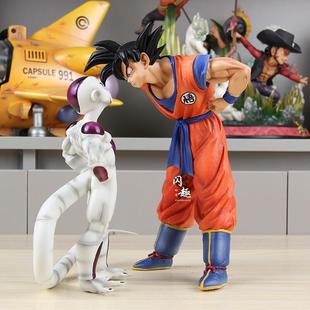 七龙珠 孙悟空 弗利萨 叉腰站姿 对视 动漫手办场景模型摆件