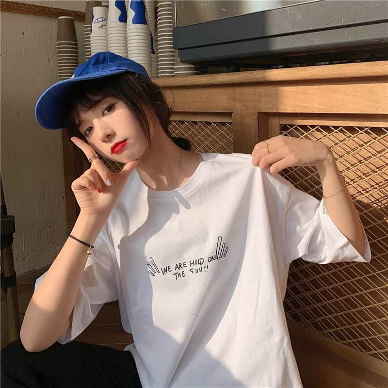 South Korean summer new printed short sleeve T-shirt