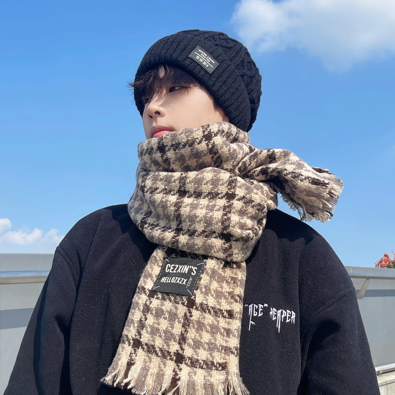 秋冬保暖针织围巾户外