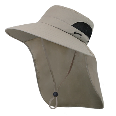 防晒大檐披肩渔夫帽户外钓鱼帽子