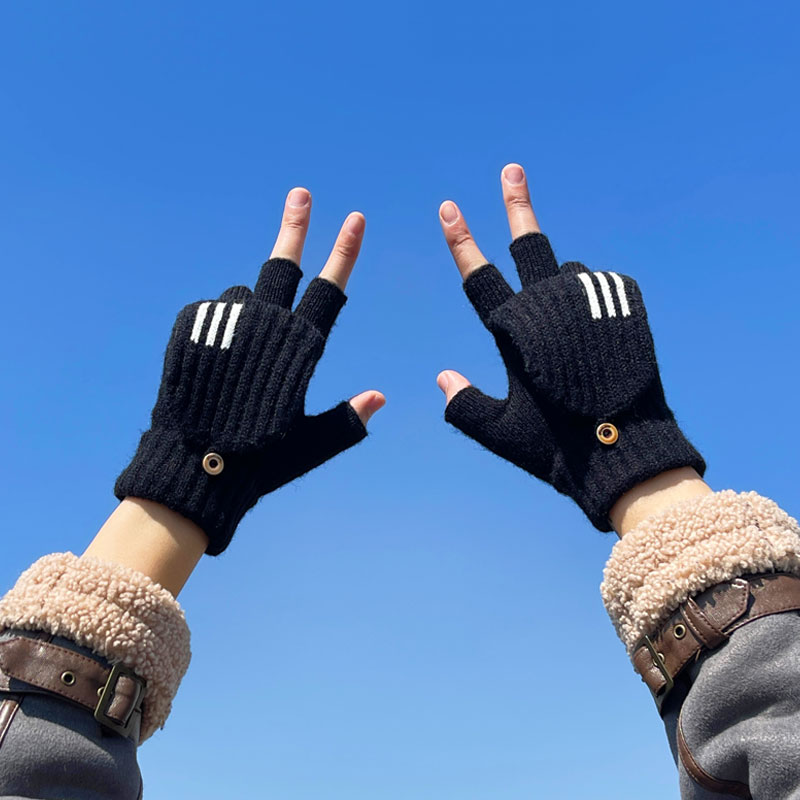 秋冬保暖毛线手套户外