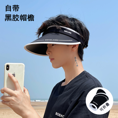 夏季户外防紫外线大檐防晒空顶帽