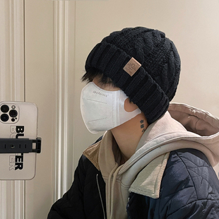 秋冬 冷帽潮保暖加绒毛线帽男生针织帽冬天棉帽男款 帽子男冬季 男士