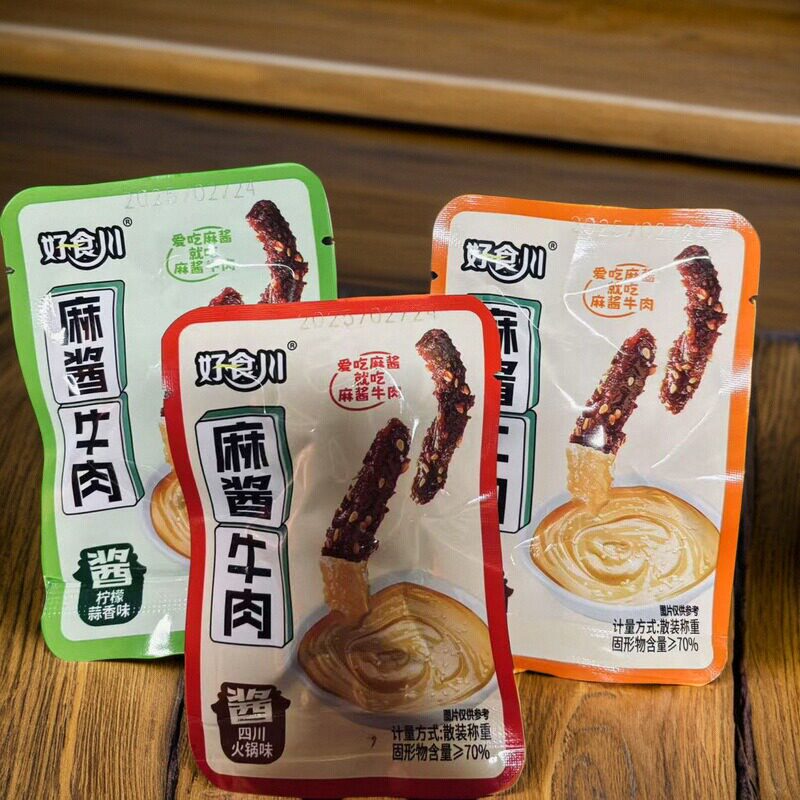 好食川老北京麻酱味牛肉散装独立小包装四川零食0添大豆蛋白500g