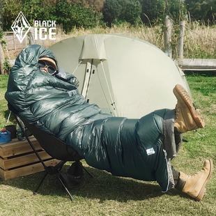 羽绒睡袋可拼接 E1000户外露营睡袋鹅绒信封式 黑冰E系列E400 E700