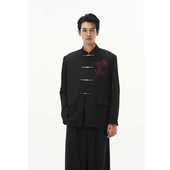 DIBINSAI「双笙玫瑰」新中式 男女同款 国风西装 绣花立领休闲西服