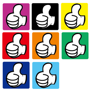 彩色大拇指磁性冰箱贴绩效考核表扬奖励磁贴可吸附自律表白板黑板