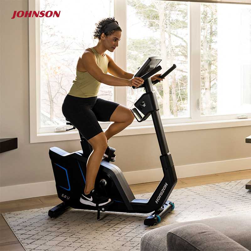 乔山健身车5.0U豪华家用立式磁控阻力静音有氧动感单车健身房器材