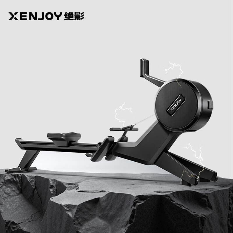 绝影划船机CR990高端商用风阻磁阻静音折叠智能家用健身房器材