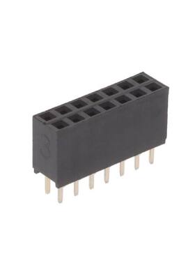 RS2-14-G 连接器 《 RECEPTACLE STRIP 14P 2.54MM PITC    》