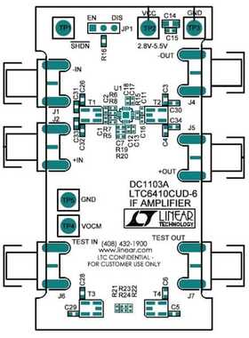 DC1103A 开发板 《 LTC6410-6 IF AMPLIFIER DEMO CIRC    》