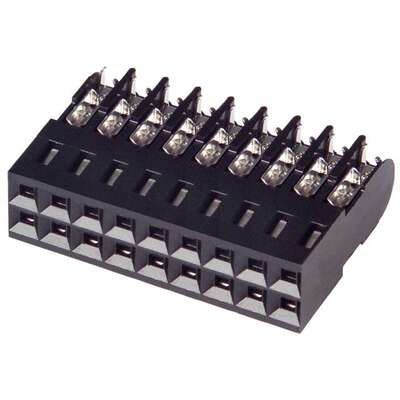 102398-7 连接器 《 CONN RCPT 18P IDC 22-26AWG GOLD    》