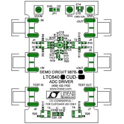 DC987B-A 开发板 《 LTC6400-8 3GHZ FULLY DIFFERENTIA    》