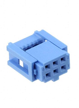 1-1658527-9 连接器 《 CONN RCPT 6POS IDC 26-28AWG GOLD    》