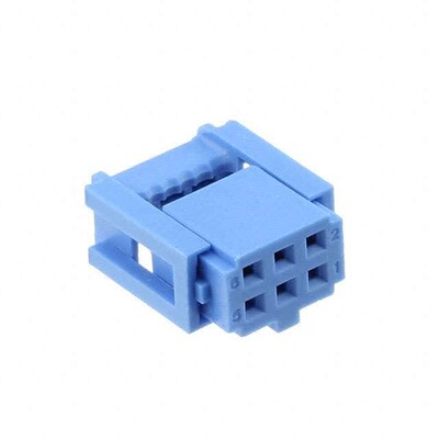 1-1658527-9 连接器 《 CONN RCPT 6POS IDC 26-28AWG GOLD    》