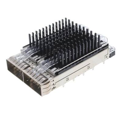 2170808-6 连接器 《 CONN QSFP28 CAGE 1X2 W/HSINK R/A    》