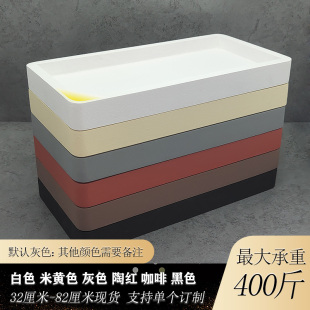 长方形圆角花盆托盘高级感家用微景观造景塑料细长接水盘定制底座