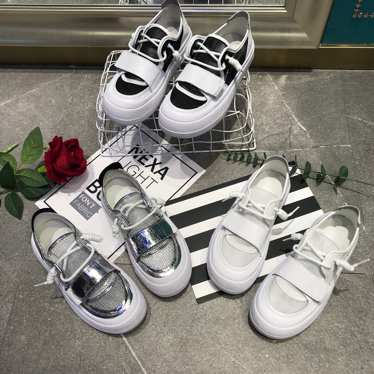 Pure skin Clown Shoes 2020 summer new pattern leisure time Versatile The thickness of the bottom Velcro Frenum Women's shoes skate shoesin the Women's Shoes, Low shoes  category - from Buy2taobao.com to provide professional Taobao agent buy service