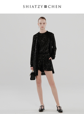 SHIATZY CHEN/夏姿·陈2024年新品艳实系列时尚亮片短裤146413