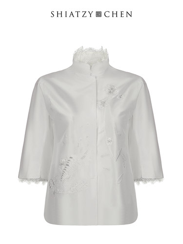 SHIATZYCHEN中式立领真丝外套