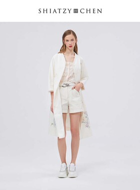 SHIATZY CHEN/夏姿·陈中国风春绮系列女士图腾刺绣大衣132197