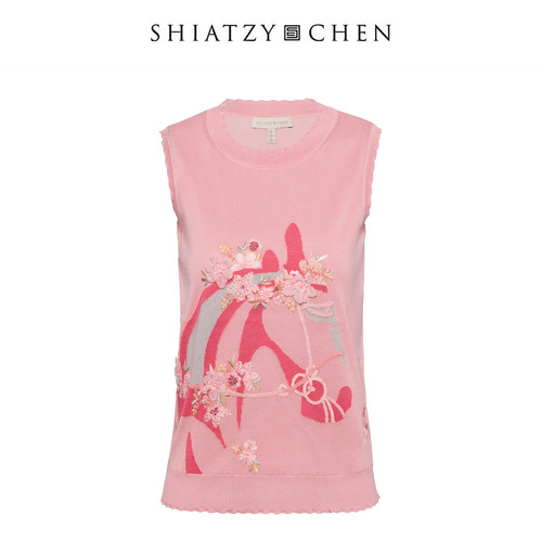 SHIATZY CHEN/夏姿·陈26春夏新品不停系列刺绣针织背心162554