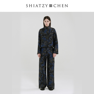 无边系列微喇提花长裤 夏姿·陈25年秋冬新品 659153 CHEN SHIATZY