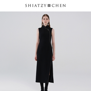 采帨系列无袖 夏姿·陈24新品 羊毛混纺连衣裙640835 CHEN SHIATZY