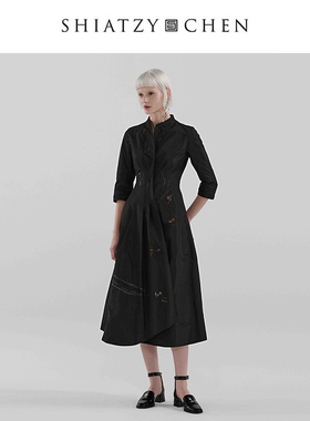 SHIATZY CHEN/夏姿·陈24年新品蜃缕系列中式立领刺绣大衣149047