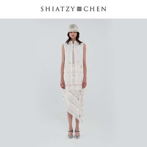 SHIATZY CHEN/夏姿·陈2025年春夏系列几何图腾无袖背心157184
