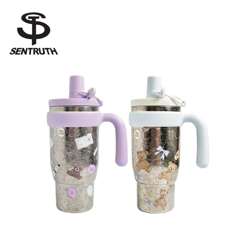 【CC优选】SENTRUTH神厨 纯钛新款印花冰霸杯800ML,餐饮具,保冷/保温杯,淘宝优惠券,粉丝福利购,淘宝优惠卷