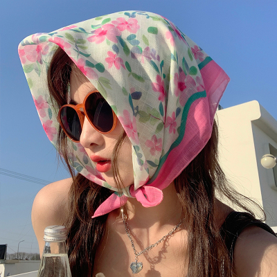 春夏秋印花韩版女多功能丝巾方巾