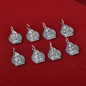 真安顺足银999八大守护神小挂件男女DIY手链项链绳子吊坠实心复古