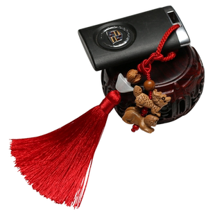 真安顺天然老桃木生肖龙蛇兔马羊本命年转运流苏包包挂件钥匙挂坠