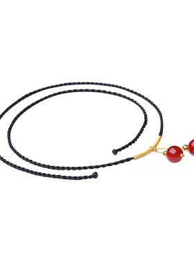 红玛瑙转运珠项链情侣同款豆男女