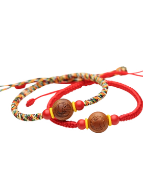 桃核生肖属虎挡灾男女款金刚结