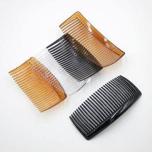 发梳黑色塑料成人发夹头饰梳子女手工DIY饰品配件材料盘发插梳子